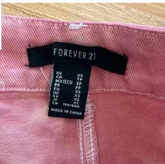 Forever 21 Tie Dye Ankle Straight leg Jeans - Size XS - Picture 3 of 3